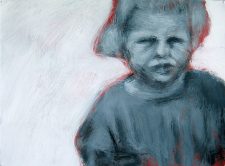 in_memory_of_megan_in_the_garden_27x20_acrylic_on_paper_goje_rostrup