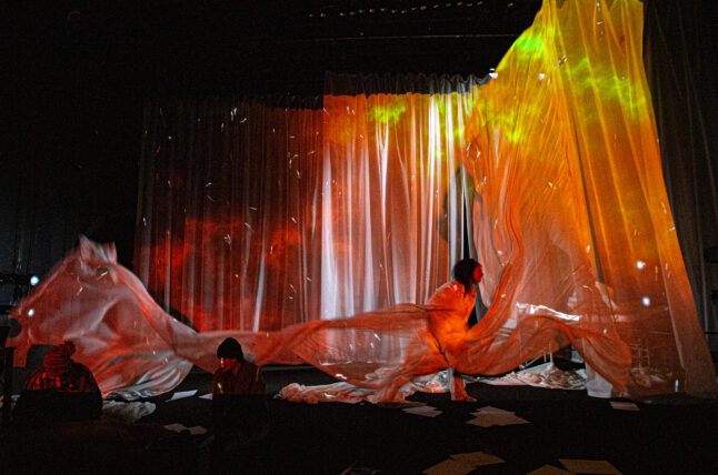 Denisova 11, Teater Grob, 2022, set and costume design: Gøje Rostrup, Photographer: Thomas Petri