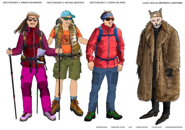 NORDENFJORDS, Vendsyssel Teater, 2023, costume sketch: Gøje Rostrup