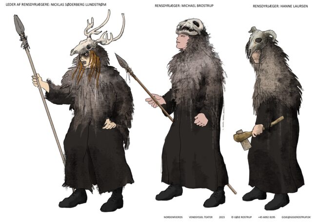 NORDENFJORDS, Vendsyssel Teater, 2023, costume sketch: Gøje Rostrup